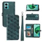 For Xiaomi Redmi Note 11E Spider Printed Leather Phone Case(Green) - 1