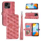 For Xiaomi Redmi 10C Spider Printed Leather Phone Case(Pink) - 1