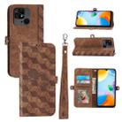For Xiaomi Redmi 10A Spider Printed Leather Phone Case(Brown) - 1