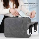 For 9.7-11 inch Laptop Portable Sheepskin Texture Leather Bag(Grey) - 5