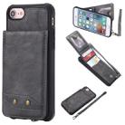 For iPhone 6 Vertical Flip Shockproof Leather Protective Case with Short Rope, Support Card Slots & Bracket & Photo Holder & Wallet Function(Gray) - 1