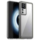 For Xiaomi 12T Pro Colorful Series Acrylic + TPU Phone Case(Transparent Grey) - 1