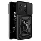 For OnePlus 10T Sliding Camera Cover Design TPU+PC Phone Case(Black) - 1