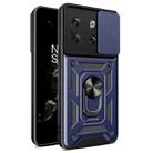 For OnePlus 10T Sliding Camera Cover Design TPU+PC Phone Case(Blue) - 1