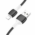 Borofone BX84 1m 2.4A USB to 8 Pin Rise Charging Data Cable(Black) - 1