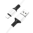 Borofone BX84 1m 2.4A USB to 8 Pin Rise Charging Data Cable(White) - 1