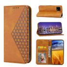 For Motorola Moto G32 Cubic Grid Calf Texture Magnetic Closure Leather Phone Case(Yellow) - 1