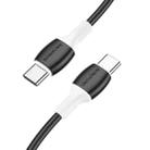Borofone BX84 1m 60W USB-C / Type-C to Type-C Rise Charging Data Cable(Black) - 1