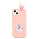 For iPhone 14 3D Silicone Lying Cartoon TPU Phone Case(Ice Cream) - 1