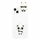 For iPhone 14 Plus 3D Silicone Lying Cartoon TPU Phone Case(White Panda) - 1