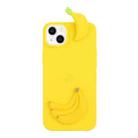 For iPhone 14 Plus 3D Silicone Lying Cartoon TPU Phone Case(Banana) - 1