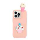 For iPhone 14 Pro 3D Silicone Lying Cartoon TPU Phone Case(Ice Cream) - 1