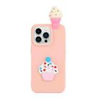 For iPhone 14 Pro Max 3D Silicone Lying Cartoon TPU Phone Case(Ice Cream) - 1