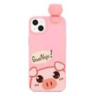 For iPhone 14 Shockproof Cartoon TPU Phone Case(Cute Pig) - 1