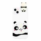 For iPhone 14 Shockproof Cartoon TPU Phone Case(Shy Panda) - 1