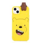 For iPhone 14 Shockproof Cartoon TPU Phone Case(Happy Bear) - 1