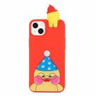 For iPhone 14 Plus Shockproof Cartoon TPU Phone Case(Yellow Duck) - 1