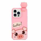 For iPhone 14 Pro Shockproof Cartoon TPU Phone Case(Cute Pig) - 1