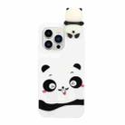 For iPhone 14 Pro Shockproof Cartoon TPU Phone Case(Shy Panda) - 1