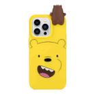 For iPhone 14 Pro Shockproof Cartoon TPU Phone Case(Happy Bear) - 1