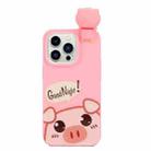 For iPhone 14 Pro Max Shockproof Cartoon TPU Phone Case(Cute Pig) - 1