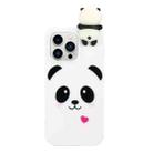 For iPhone 14 Pro Max Shockproof Cartoon TPU Phone Case(White Panda) - 1