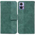 For Motorola Edge 30 Neo / Edge 30 Lite Geometric Embossed Flip Leather Phone Case(Green) - 1