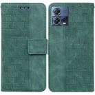 For Motorola Moto S30 Pro 5G / Edge 30 Fusion Geometric Embossed Flip Leather Phone Case(Green) - 1