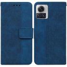 For Motorola Moto X30 Pro 5G / Edge 30 Ultra Geometric Embossed Flip Leather Phone Case(Blue) - 1