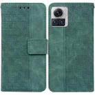 For Motorola Moto X30 Pro 5G / Edge 30 Ultra Geometric Embossed Flip Leather Phone Case(Green) - 1