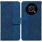 For Honor X9 / X9 5G Geometric Embossed Flip Leather Phone Case(Blue) - 1