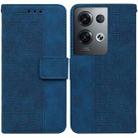 For OPPO Reno8 Pro Geometric Embossed Flip Leather Phone Case(Blue) - 1