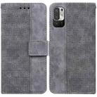 For Xiaomi Redmi Note 11T Pro / 11T Pro+ 5G Geometric Embossed Flip Leather Phone Case(Grey) - 1