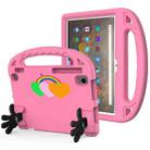 For Amazon Fire HD 10 2021 Love Small Palm Holder EVA Tablet Case(Pink) - 1