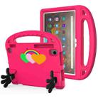 For Amazon Fire HD 10 2021 Love Small Palm Holder EVA Tablet Case(Rose Red) - 1