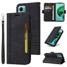 For Xiaomi Redmi Note 11E 5G BETOPNICE Dual-side Buckle Leather Phone Case(Black) - 1