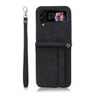 For Samsung Galaxy Z Flip4 BETOPNICE Dual-side Buckle Leather Phone Case(Black) - 1