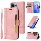 For OPPO Reno8 Pro 5G Global / Reno8 Pro+ BETOPNICE Dual-side Buckle Leather Phone Case(Pink) - 1