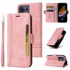 For OPPO Reno8 5G Global BETOPNICE Dual-side Buckle Leather Phone Case(Pink) - 1