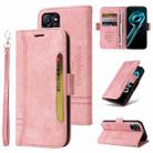 For Realme 9i 5G BETOPNICE Dual-side Buckle Leather Phone Case(Pink) - 1