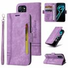 For Realme 9i 5G BETOPNICE Dual-side Buckle Leather Phone Case(Purple) - 1