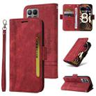 For Realme 8i BETOPNICE Dual-side Buckle Leather Phone Case(Red) - 1