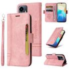 For vivo Y77 5G Global BETOPNICE Dual-side Buckle Leather Phone Case(Pink) - 1
