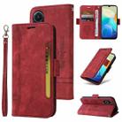 For vivo Y02s / Y16 4G BETOPNICE Dual-side Buckle Leather Phone Case(Red) - 1