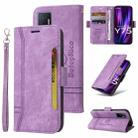 For vivo Y75 4G / V23e 4G/5G BETOPNICE Dual-side Buckle Leather Phone Case(Purple) - 1