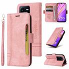 For vivo Y35 4G / Y22s / Y22 BETOPNICE Dual-side Buckle Leather Phone Case(Pink) - 1