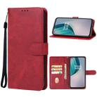 For OnePlus Nord N10 5G Leather Phone Case(Red) - 1