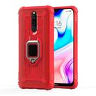 For Xiaomi Redmi 8A / 8A Dual Carbon Fiber Protective Case with 360 Degree Rotating Ring Holder(Red) - 1