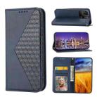 For Xiaomi Redmi 10A Cubic Grid Calf Texture Magnetic Closure Leather Phone Case(Blue) - 1