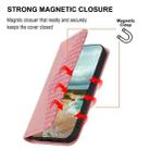 For Realme 9i Cubic Grid Calf Texture Magnetic Closure Leather Phone Case(Rose Gold) - 5